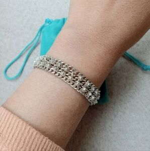 GORGEOUS Sterling silver 10mm Wide Ornate Bracelet 7" inches